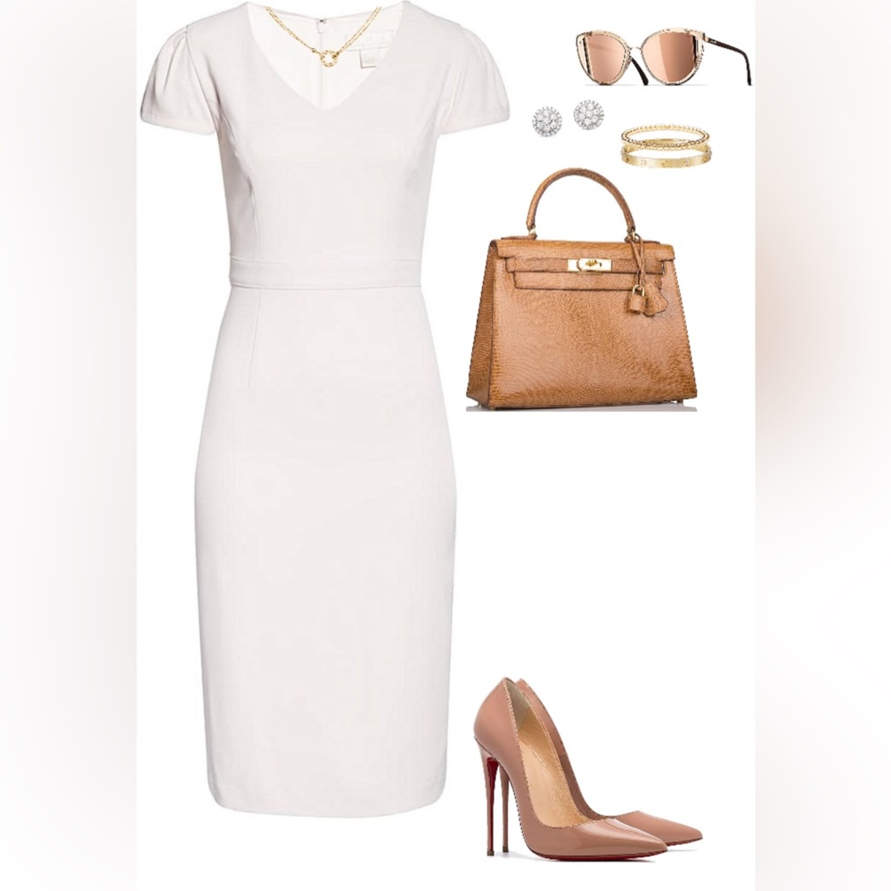 🔥 Closet Sale! Rachel Parcell Pink Sheath Dress with Flutter Sleeves - Picture 3 of 4